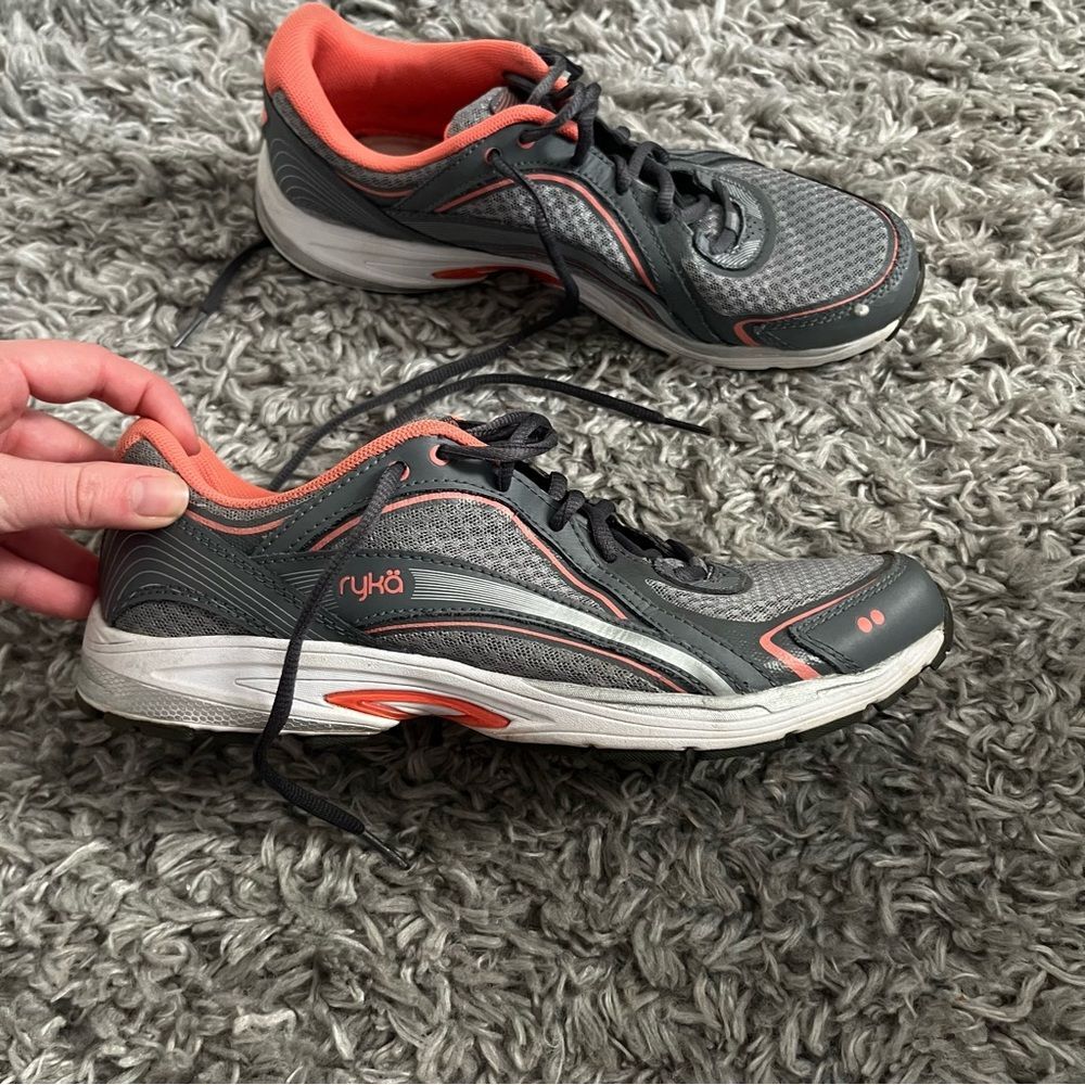 Ryka grey and orange sneakers size 9